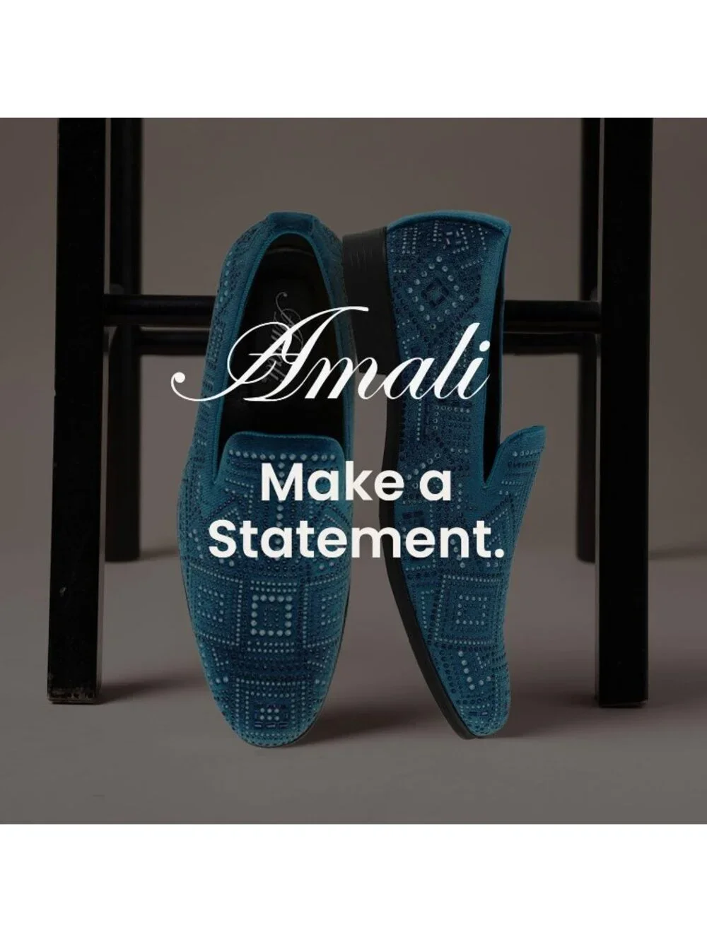Amali Men's Teal Velvet Tuxedo Loafers Slip On Formal Wedding Dress Shoes